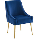 Avery Pleated Back Upholstered Performance Velvet Dining Chair