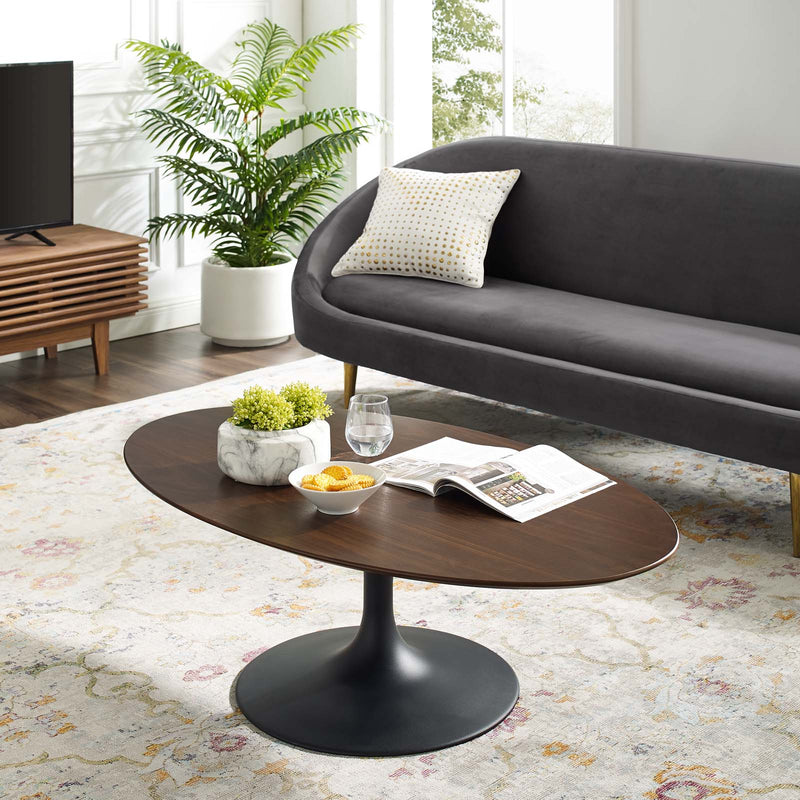 Liberty 48" Oval-Shaped Walnut Coffee Table