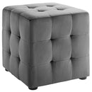 Avyaan Tufted Cube Performance Velvet Ottoman
