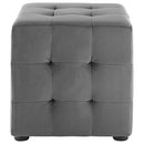 Avyaan Tufted Cube Performance Velvet Ottoman
