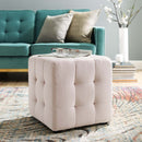 Avyaan Tufted Cube Performance Velvet Ottoman