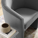 Wade Performance Velvet Arm Chair and Ottoman Set