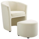 Wade Performance Velvet Arm Chair and Ottoman Set
