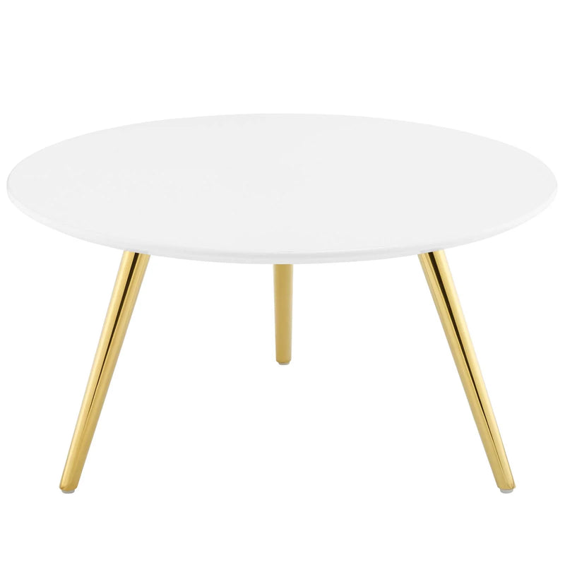 Cayson Round Wood Top Coffee Table with Tripod Base