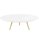 Teagan 47" Round Wood Top Coffee Table with Tripod Base