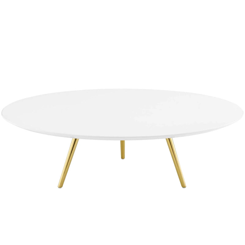 Teagan 47" Round Wood Top Coffee Table with Tripod Base