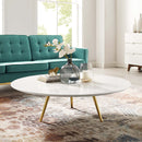 Teagan 47" Round Wood Top Coffee Table with Tripod Base