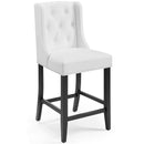 Jamie Tufted Button Faux Leather Counter Stool
