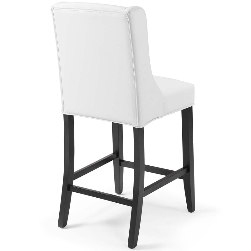 Jamie Tufted Button Faux Leather Counter Stool