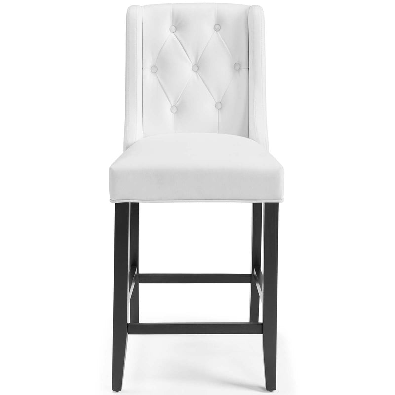 Jamie Tufted Button Faux Leather Counter Stool