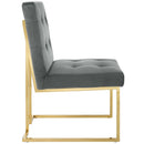 Joseph Gold Stainless Steel Performance Velvet Dining Chair