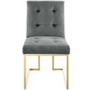 Joseph Gold Stainless Steel Performance Velvet Dining Chair