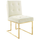 Joseph Gold Stainless Steel Performance Velvet Dining Chair