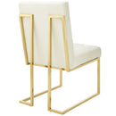 Joseph Gold Stainless Steel Performance Velvet Dining Chair