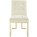 Joseph Gold Stainless Steel Performance Velvet Dining Chair