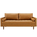 Cannon Upholstered Faux Leather Sofa