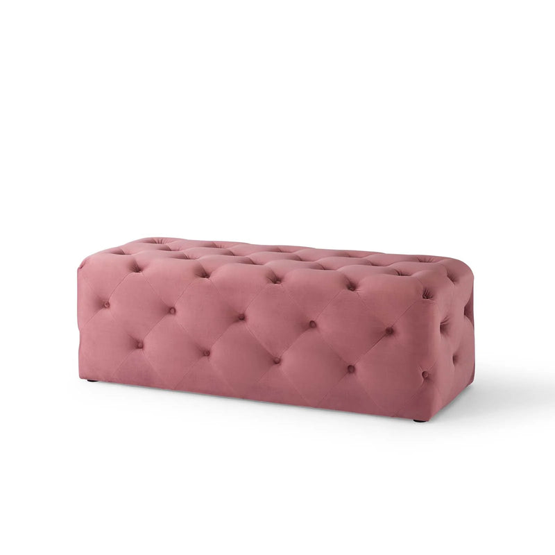Anakin 48" Tufted Button Entryway Performance Velvet Bench