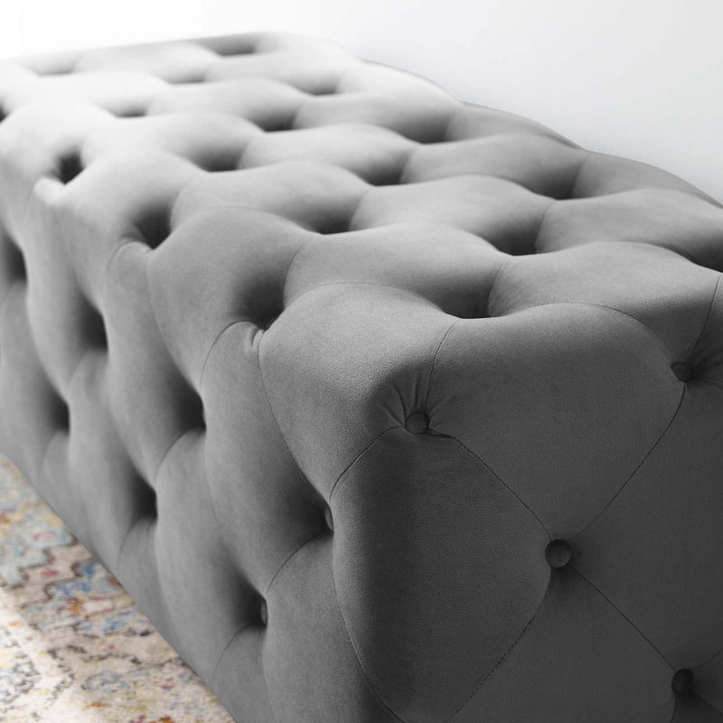 Anakin 48" Tufted Button Entryway Performance Velvet Bench