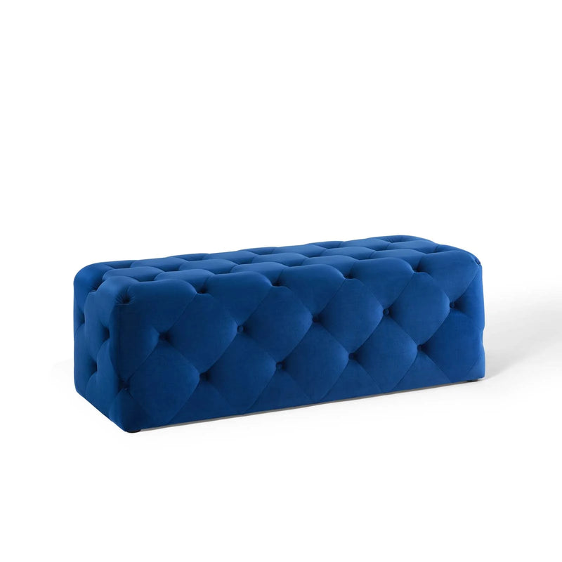 Anakin 48" Tufted Button Entryway Performance Velvet Bench