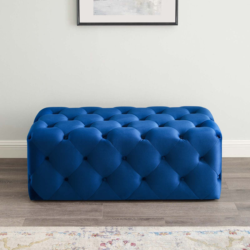 Anakin 48" Tufted Button Entryway Performance Velvet Bench