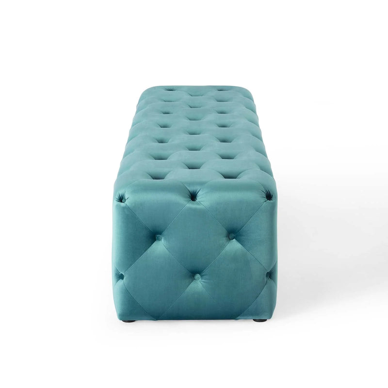 Anakin 72" Tufted Button Entryway Performance Velvet Bench