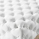 Anakin Tufted Button Large Square Faux Leather Ottoman