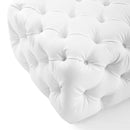 Anakin Tufted Button Square Faux Leather Ottoman
