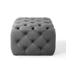 Anakin Tufted Button Square Performance Velvet Ottoman