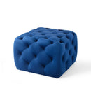 Anakin Tufted Button Square Performance Velvet Ottoman