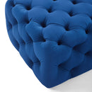 Anakin Tufted Button Square Performance Velvet Ottoman