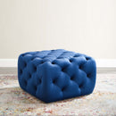 Anakin Tufted Button Square Performance Velvet Ottoman