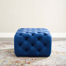 Anakin Tufted Button Square Performance Velvet Ottoman