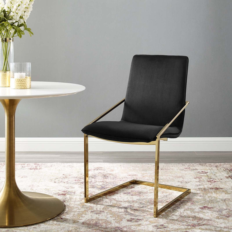 Clarissa Performance Velvet Dining Armchair