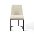 Ahmad Sled Base Upholstered Fabric Dining Side Chair