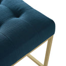 Dean Gold Stainless Steel Upholstered Fabric Counter Stool