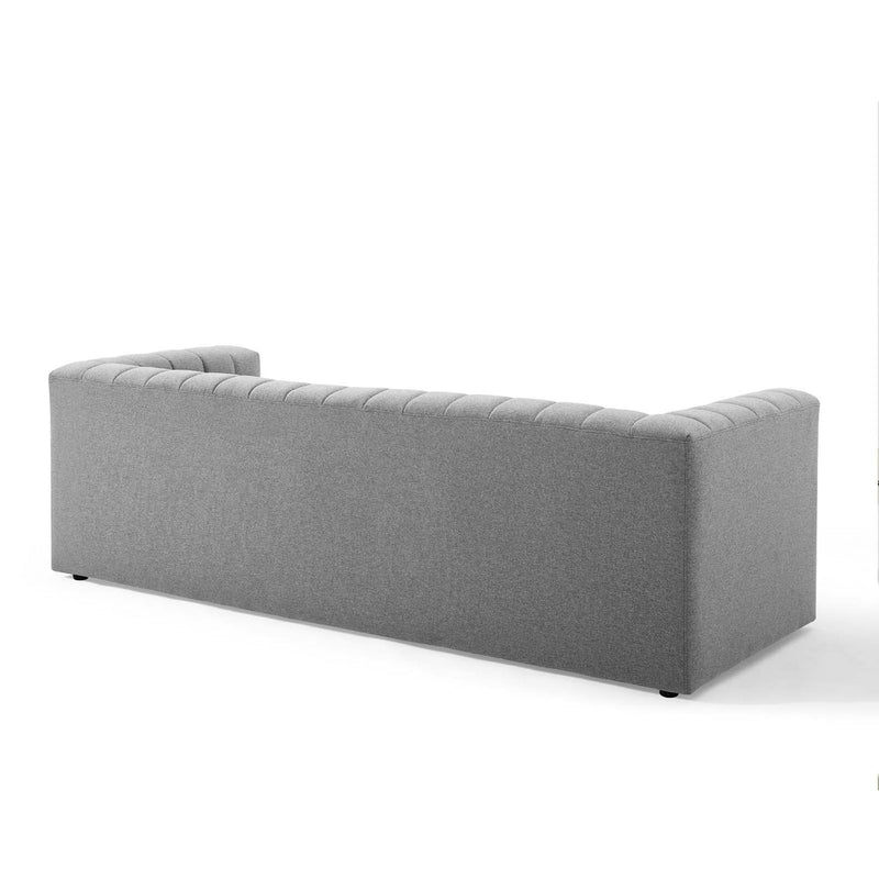 Marie Channel Tufted Upholstered Fabric Sofa