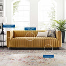 Legacy Channel Tufted Velvet Sofa