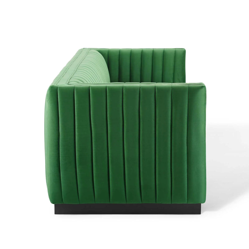 Legacy Channel Tufted Velvet Sofa