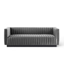 Legacy Channel Tufted Velvet Sofa