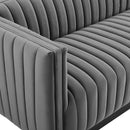 Legacy Channel Tufted Velvet Sofa
