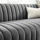 Legacy Channel Tufted Velvet Sofa