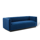 Legacy Channel Tufted Velvet Sofa
