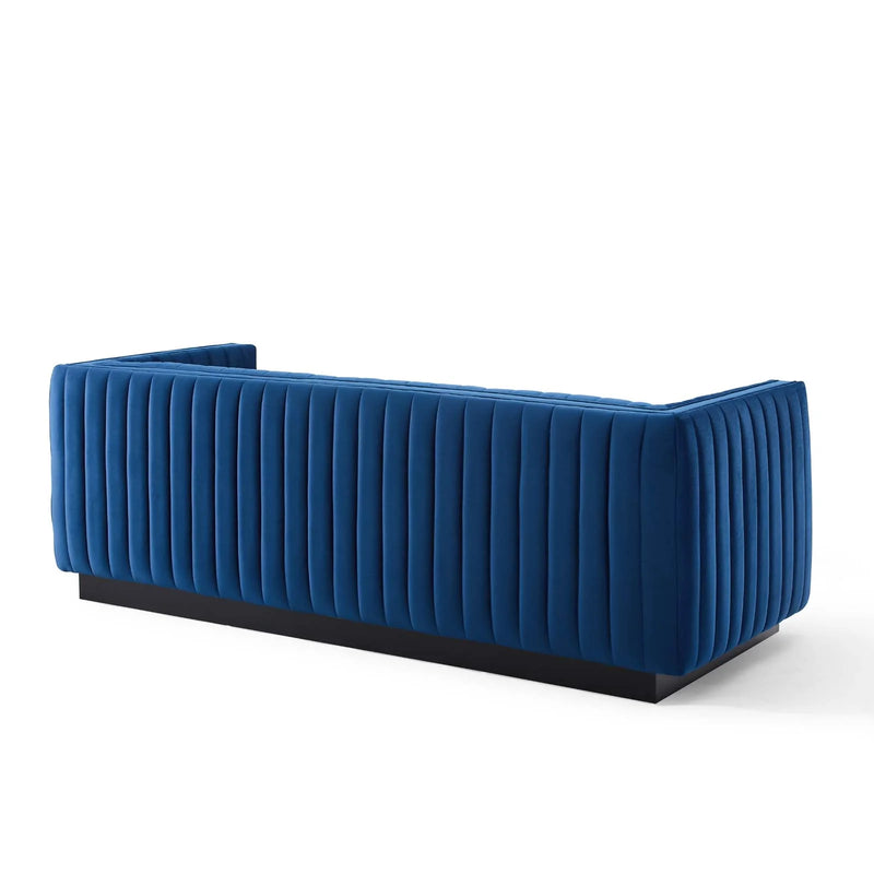 Legacy Channel Tufted Velvet Sofa