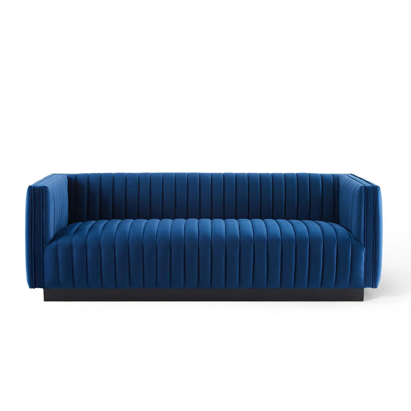 Legacy Channel Tufted Velvet Sofa