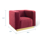 Jaden Channel Tufted Performance Velvet Accent Armchair