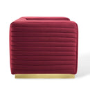 Jaden Channel Tufted Performance Velvet Accent Armchair