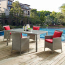 Lilianna 5 Piece Outdoor Patio Wicker Rattan Dining Set