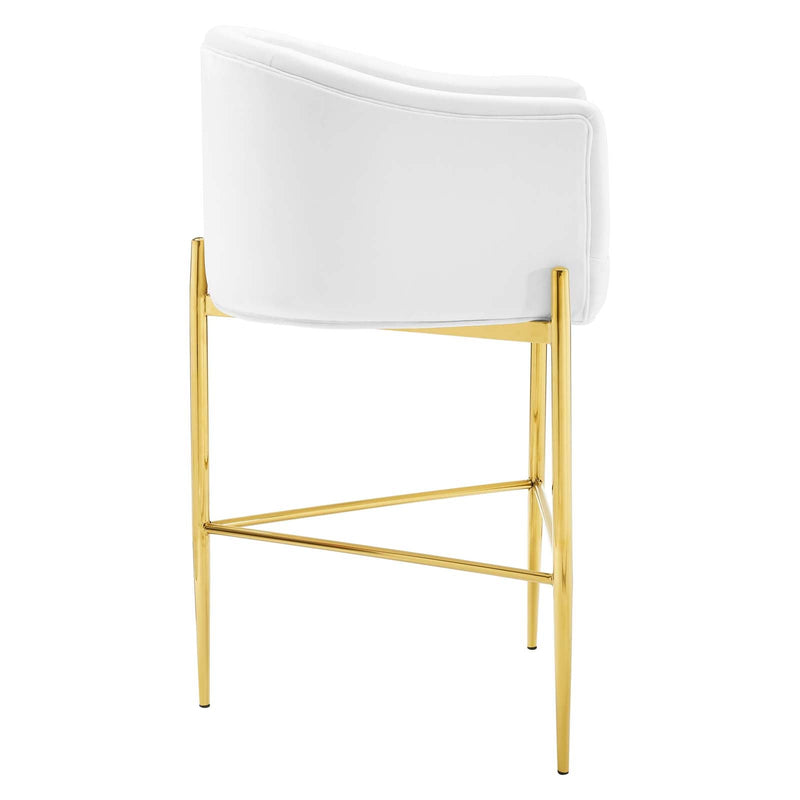 Royce Tufted Performance Velvet Bar Stool