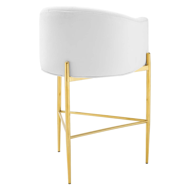 Royce Tufted Performance Velvet Bar Stool