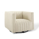 Legacy Tufted Swivel Upholstered Armchair